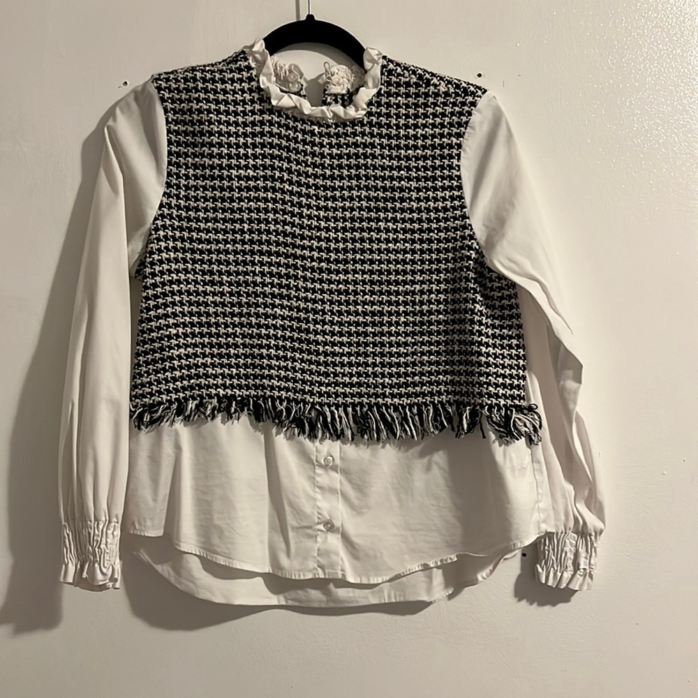 Zara contrasting  top size small